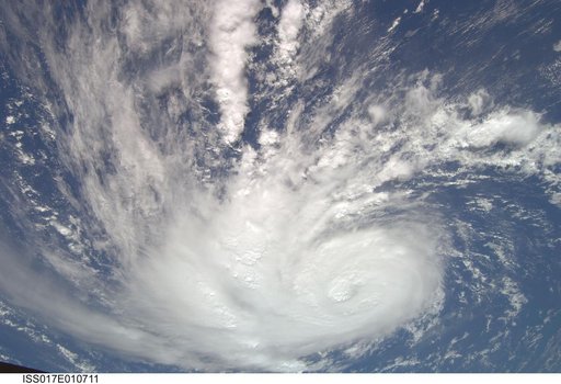 Hurricane Bertha taken by the Expedition 17 Crew