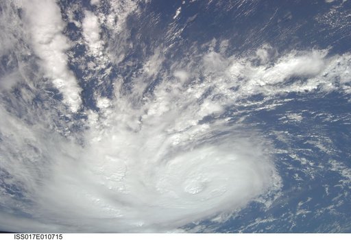 Hurricane Bertha taken by the Expedition 17 Crew