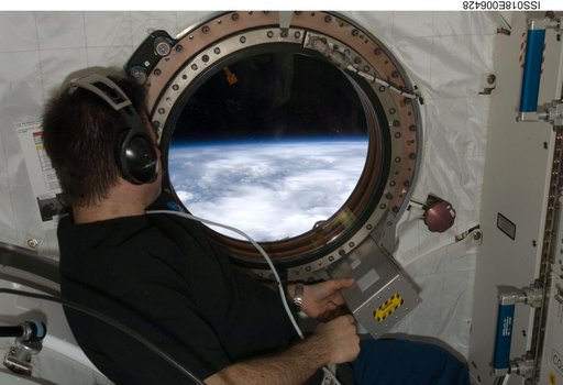 ISS Expedition 18 Chamitoff in JEM Pressurized Module (JPM)