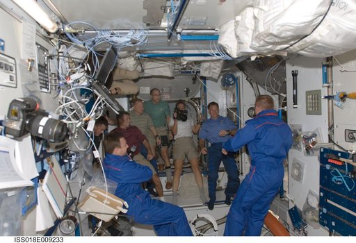 ISS Expedition 18 Post STS-126 Docking and Hatch Open