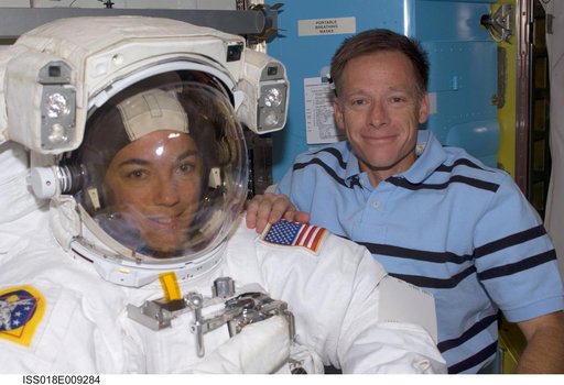 ISS Expedition 18 STS-126 EVA 1 Prep in Joint Airlock