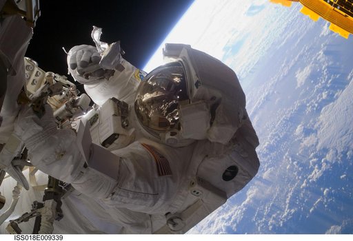STS-126 extravehicular activity (EVA) 3 Bowen in EMU