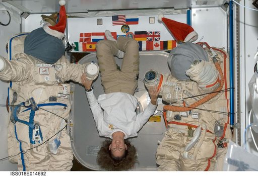 ISS Expedition 18 Seasonal Christmas Orlan Suits