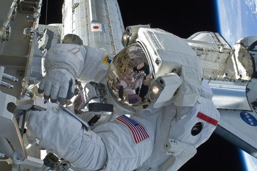 Acaba during STS-119 Extravehicular Activity (EVA) 3