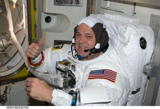 Extravehicular Mobility Unit (EMU) Preparations in Joint Airlock Quest