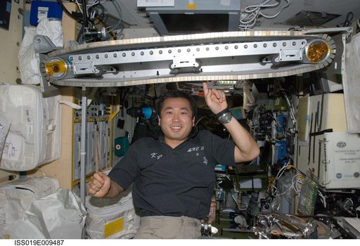 Wakata with TVIS in Service module