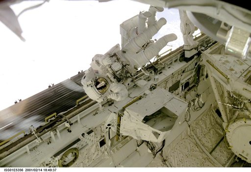 Curbeam and Jones during EVA