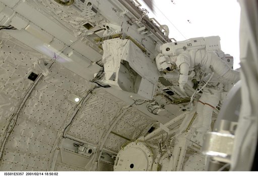 Curbeam and Jones during EVA