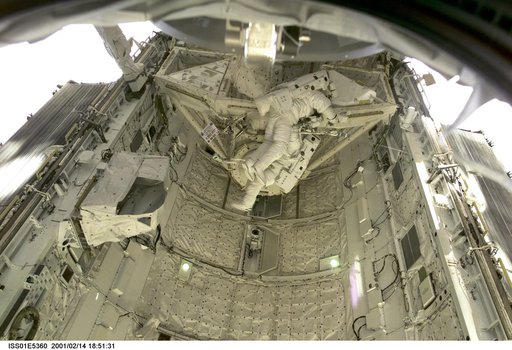 Curbeam and Jones during EVA