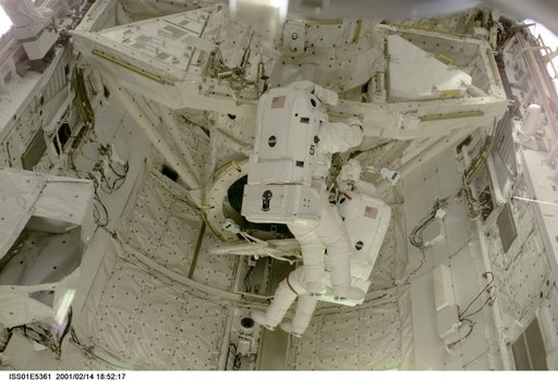 Curbeam and Jones during EVA
