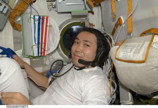 Wakata during Soyuz TMA-14 relocation