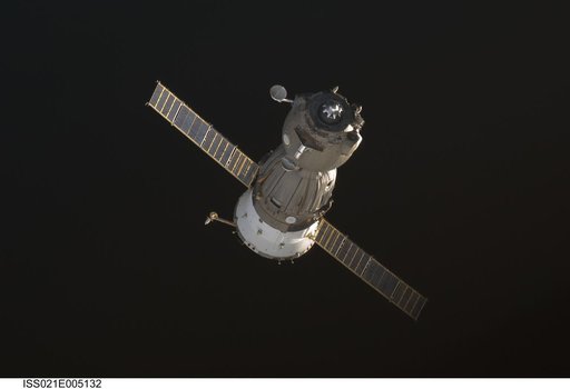View of the Soyuz TMA-11 on approach to the ISS