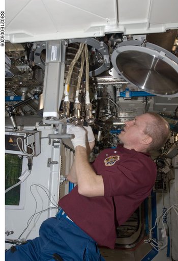 CDR Frank De Winne during MSRR Commissioning Activities