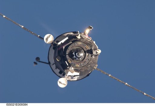 Progress M-03 (35P) approaches the ISS for docking