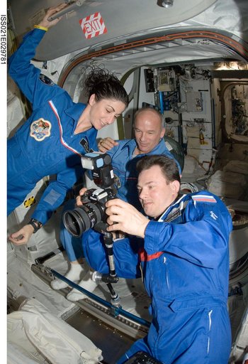 Expedition 21 Crew Members in the Columbus Module