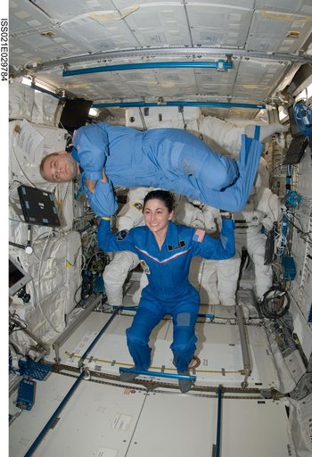 Expedition 21 Crew Members in the Columbus Module