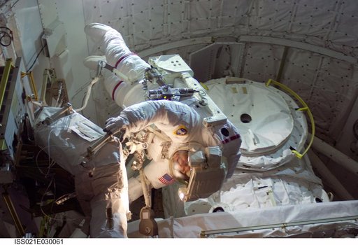 View of STS-129 MS3 Foreman during EVA1