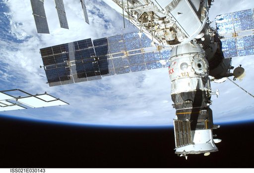 Exterior view of ISS taken during EVA1