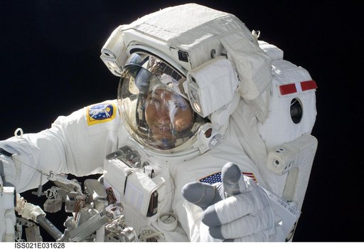 View of STS-129 MS2 Bresnik during EVA3