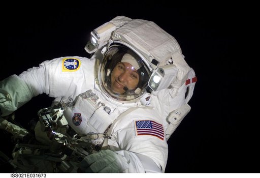 View of STS-129 MS2 Bresnik during EVA3