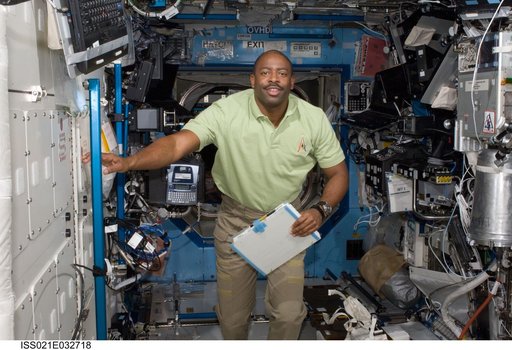 View of Expedition 21/STS-129 Crew Members in the US Lab