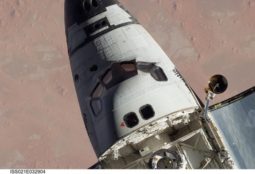 View of Atlantis taken from the ISS