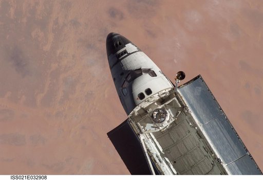 View of Atlantis taken from the ISS