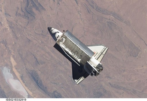 View of Atlantis taken from the ISS
