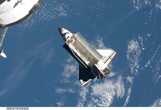 View of Atlantis taken from the ISS