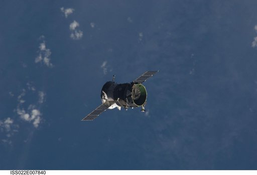 Propulsion Compartment of the Poisk MRM2 departs from the ISS