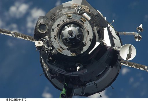 Soyuz TMA-17 Spacecraft approaching the ISS during Expedition 22
