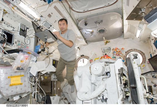 Noguchi works with JEMRMS SFA in the JPM during Expedition 22