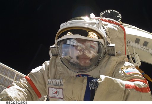 Kotov works to setup the Mini-Research Module 2 (MRM2) during EVA 24