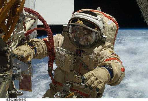 Kotov during EVA 24