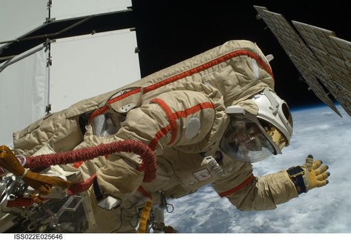 Kotov during EVA 24