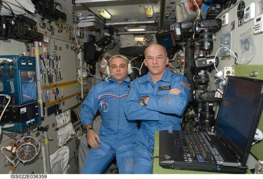 Expedition 22 Crewmembers in the SM during Expedition 22