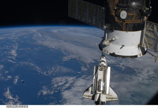 Space Shuttle Endeavour Arrival to the ISS during Expedition 22