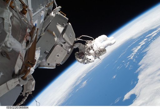 Patrick during EVA-3 on Expedition 22
