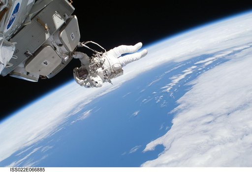 Patrick during EVA-3 on Expedition 22