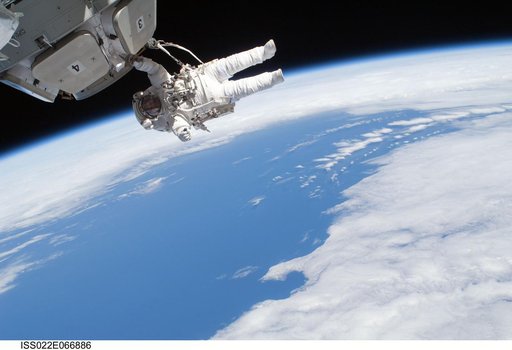 Patrick during EVA-3 on Expedition 22