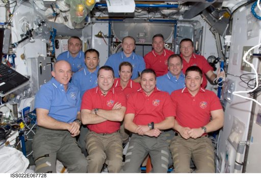 Portrait view of Expedition 22 / STS-130 Crewmembers