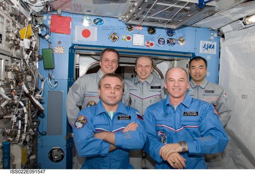 Expedition 22 Crewmembers pose for photo during Expedition 22