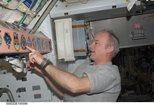 Williams in the Node 1 during Expedition 22