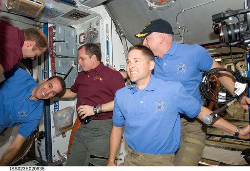 Expedition 23 Crew Welcomes STS-131 Crew