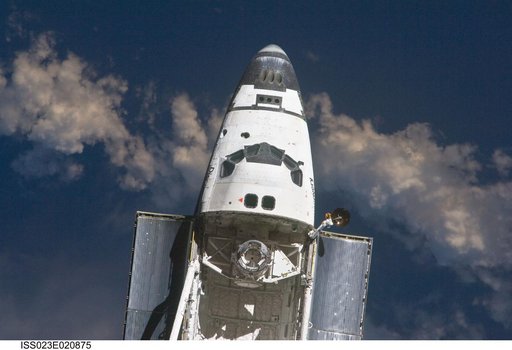 Discovery on Approach to ISS during the STS-131 Mission