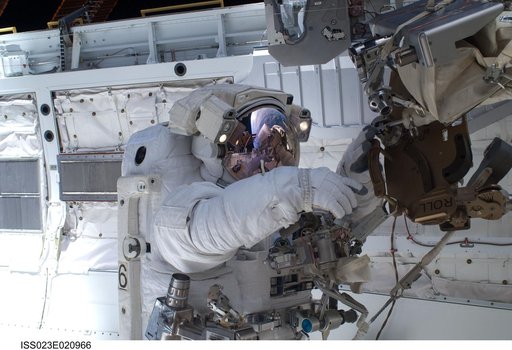 Anderson during EVA 1