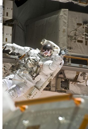 Anderson during EVA 1