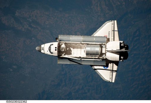 Discovery and Payload on Approach to ISS during the STS-131 Mission