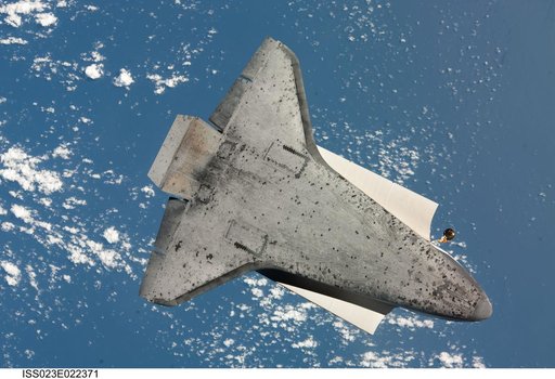 Discovery on Approach to ISS during the STS-131 Mission