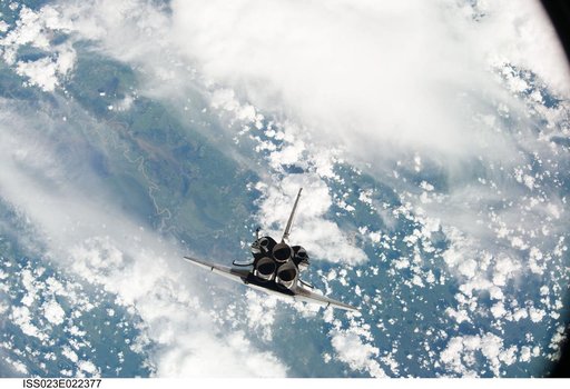 Discovery on Approach to ISS during the STS-131 Mission